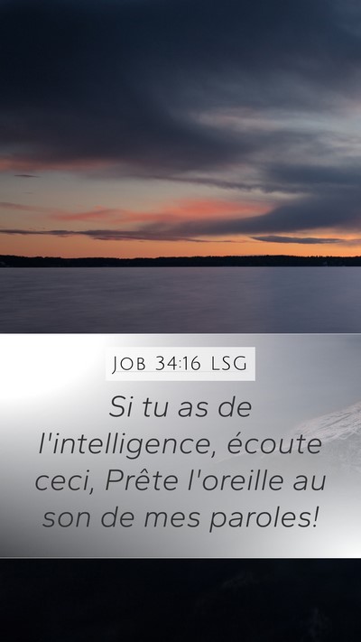 Job 34:16 LSG Bible Verse Image