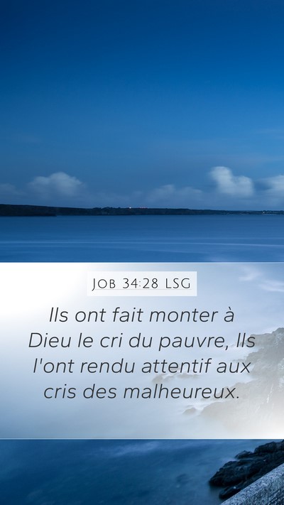 Job 34:28 LSG Bible Verse Image