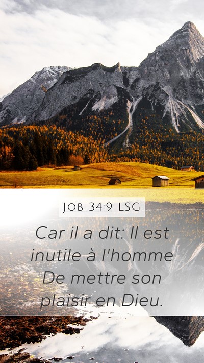 Job 34:9 LSG Bible Verse Image