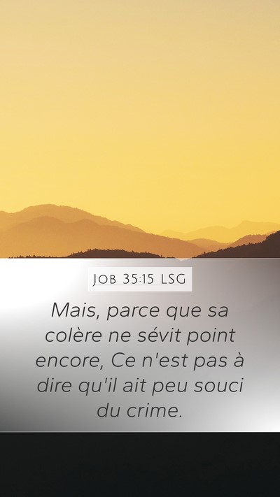 Job 35:15 LSG Bible Verse Image
