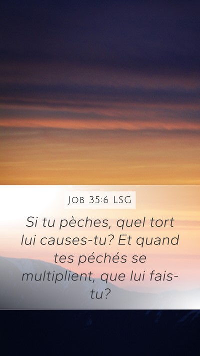 Job 35:6 LSG Bible Verse Image
