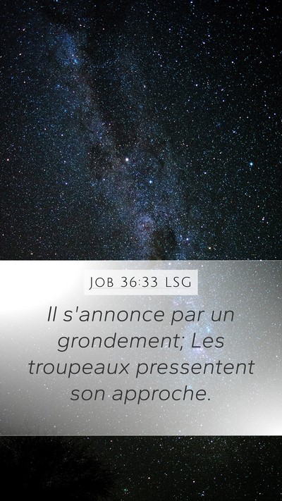 Job 36:33 LSG Bible Verse Image