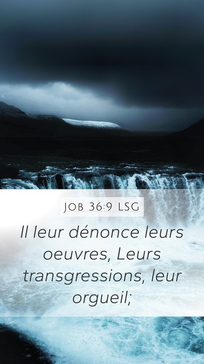 Job 36:9 LSG Mobile Phone Wallpaper - Il leur dénonce leurs oeuvres, Leurs - Mobile Bible Verse Wallpaper