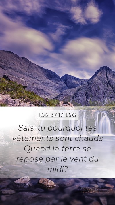 Job 37:17 LSG Bible Verse Image