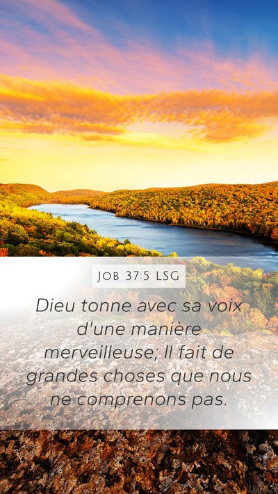 Job 37:5 LSG Bible Verse Image