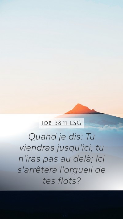 Job 38:11 LSG Bible Verse Image