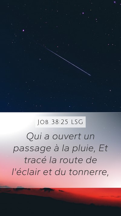 Job 38:25 LSG Bible Verse Image