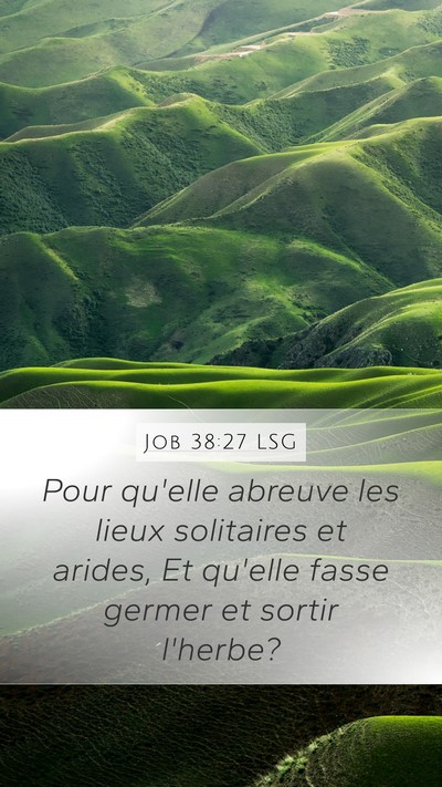 Job 38:27 LSG Bible Verse Image