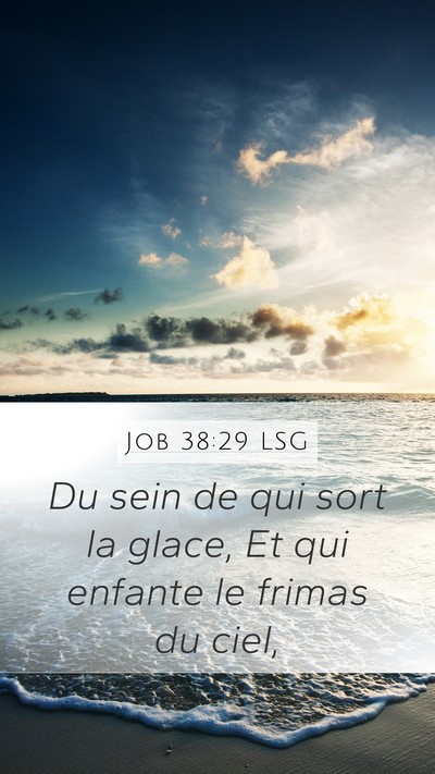 Job 38:29 LSG Bible Verse Image