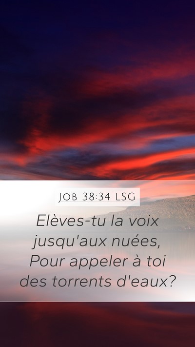 Job 38:34 LSG Bible Verse Image
