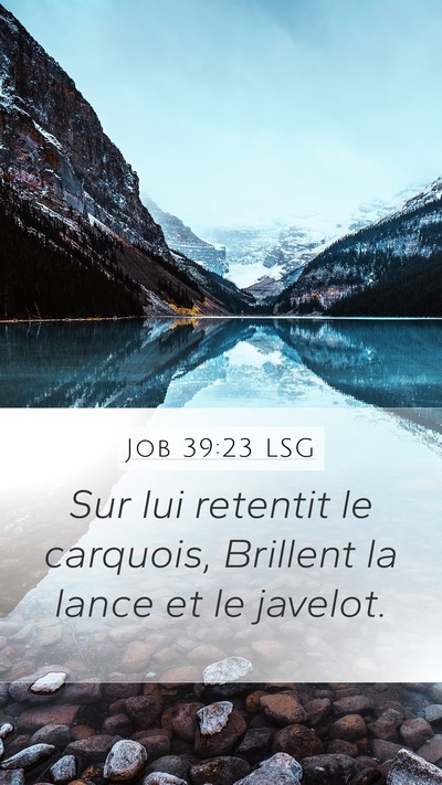Job 39:23 LSG Bible Verse Image