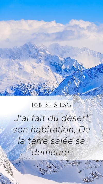 Job 39:6 LSG Bible Verse Image