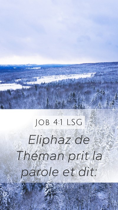Job 4:1 LSG Bible Verse Image