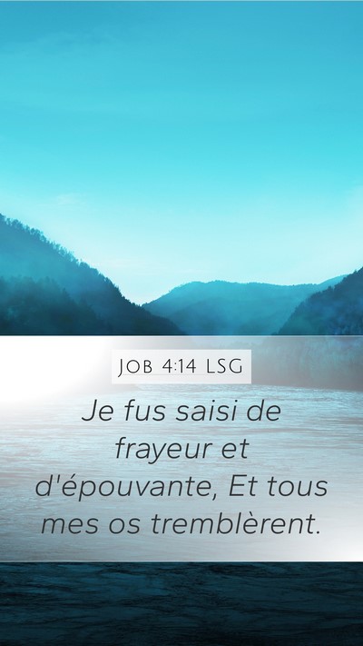 Job 4:14 LSG Bible Verse Image