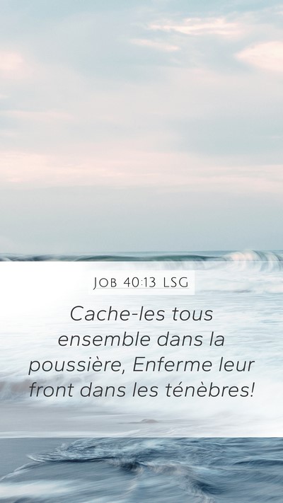 Job 40:13 LSG Bible Verse Image