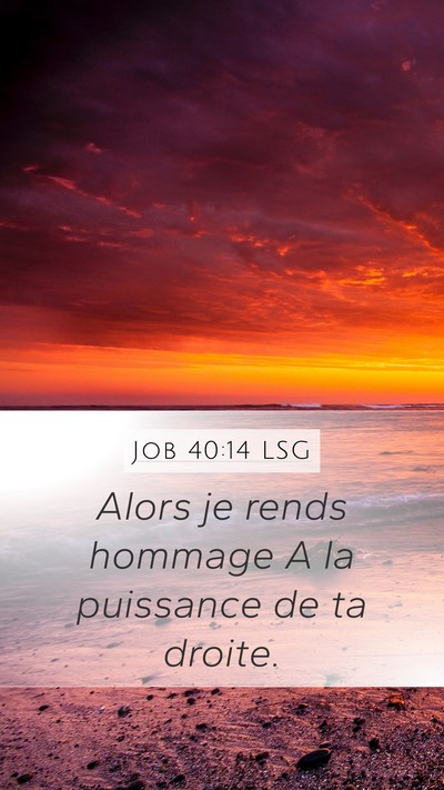 Job 40:14 LSG Bible Verse Image