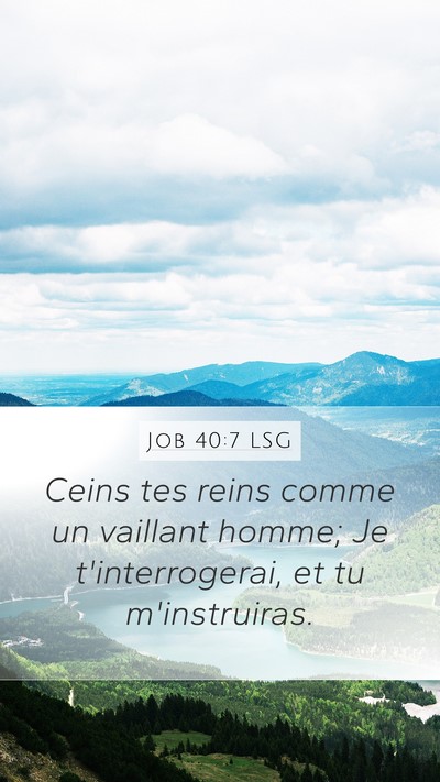 Job 40:7 LSG Bible Verse Image