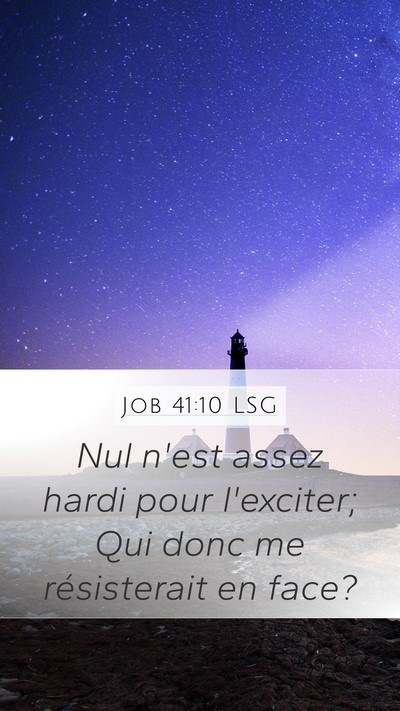 Job 41:10 LSG Bible Verse Image