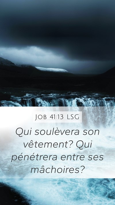 Job 41:13 LSG Mobile Phone Wallpaper - Qui soulèvera son vêtement? Qui pénétrera - Mobile Bible Verse Wallpaper