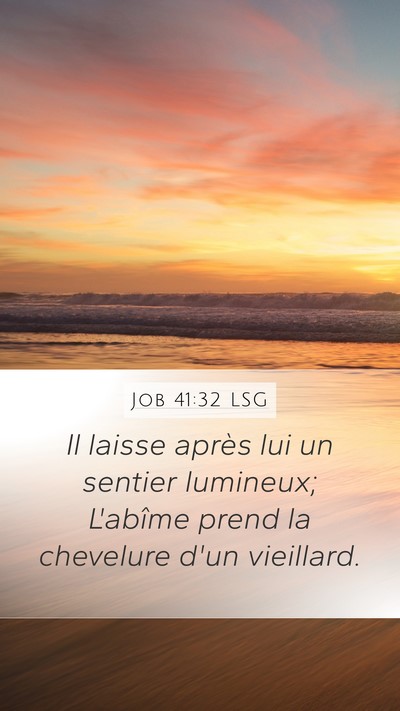 Job 41:32 LSG Mobile Phone Wallpaper - Il laisse après lui un sentier lumineux; - Mobile Bible Verse Wallpaper