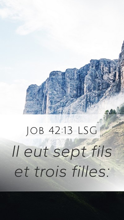 Job 42:13 LSG Bible Verse Image
