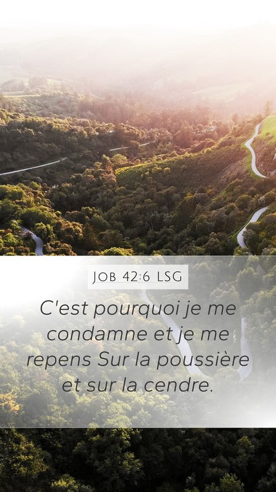 Job 42:6 LSG Bible Verse Image