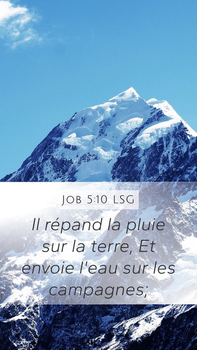 Job 5:10 LSG Bible Verse Image