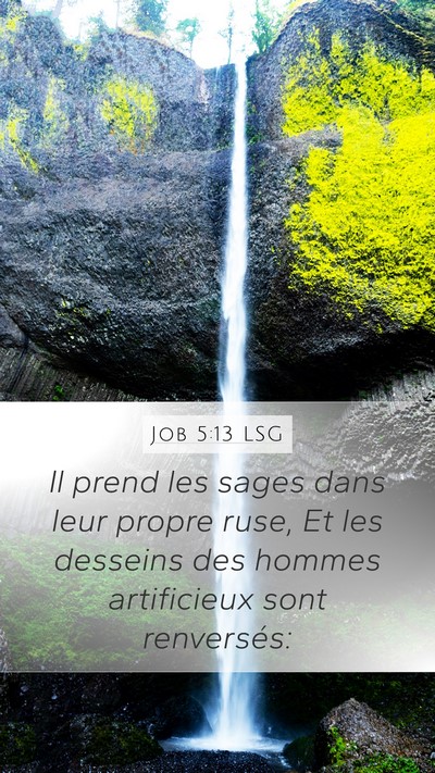 Job 5:13 LSG Bible Verse Image