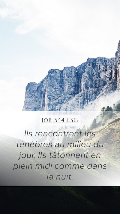 Job 5:14 LSG Bible Verse Image