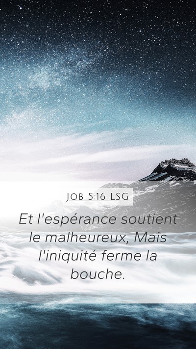 Job 5:16 LSG Bible Verse Image