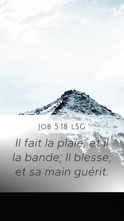 Job 5:18 LSG Bible Verse Image
