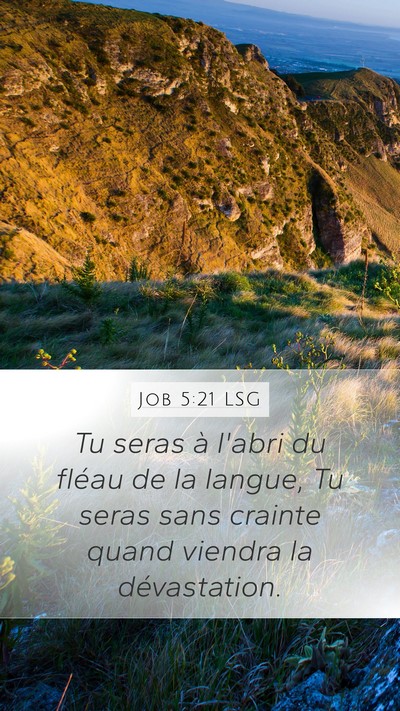 Job 5:21 LSG Bible Verse Image