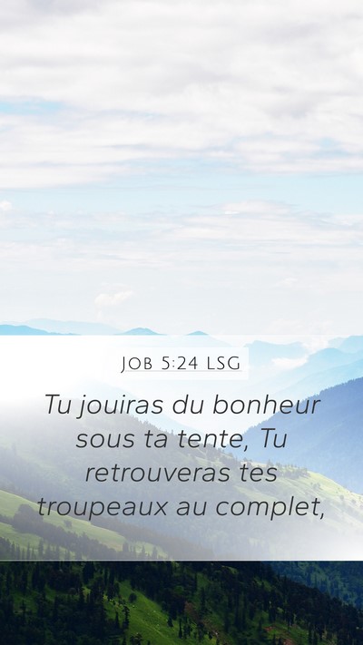 Job 5:24 LSG Bible Verse Image