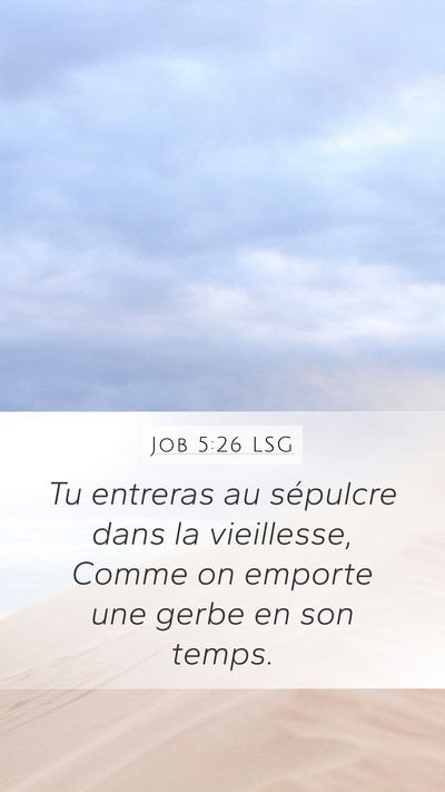 Job 5:26 LSG Bible Verse Image