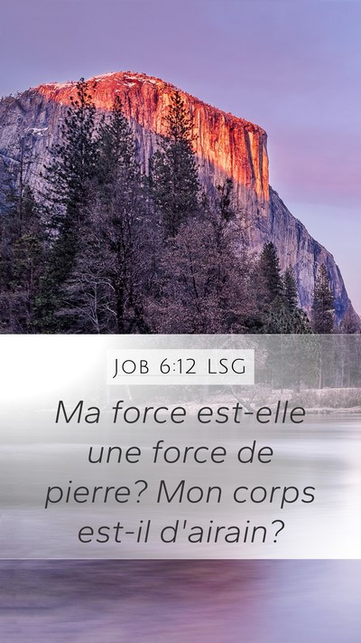 Job 6:12 LSG Bible Verse Image