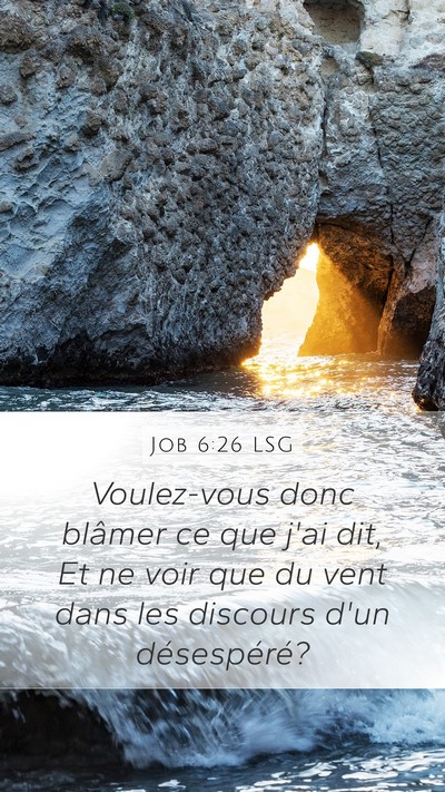 Job 6:26 LSG Bible Verse Image