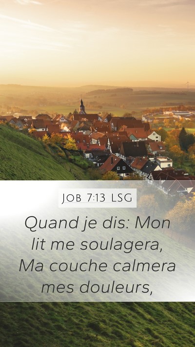 Job 7:13 LSG Bible Verse Image