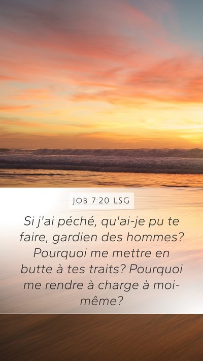 Job 7:20 LSG Bible Verse Image