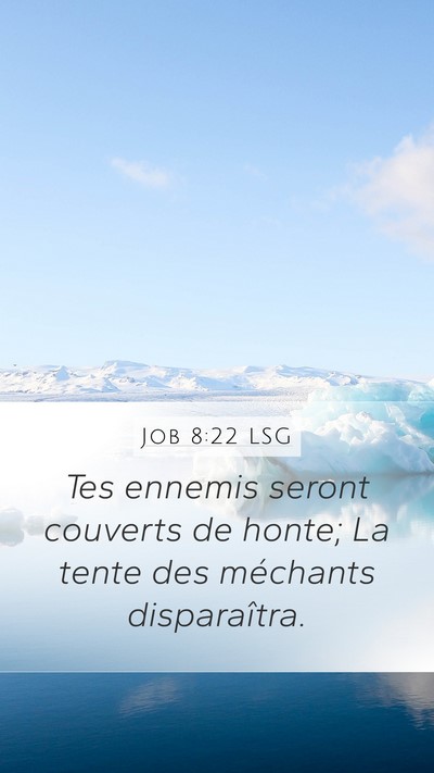 Job 8:22 LSG Bible Verse Image