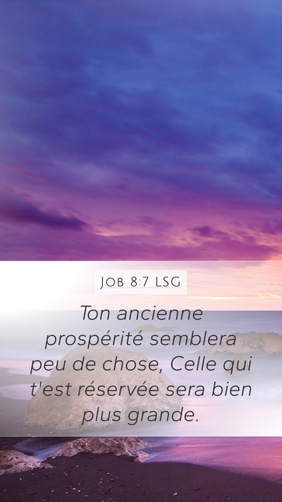 Job 8:7 LSG Bible Verse Image