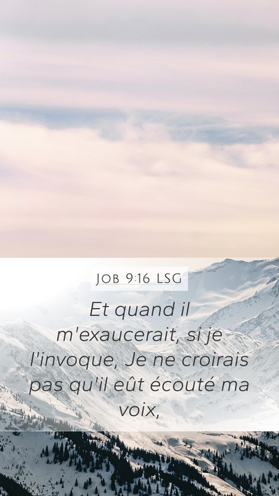 Job 9:16 LSG Bible Verse Image