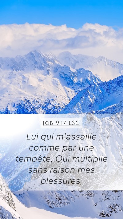 Job 9:17 LSG Bible Verse Image