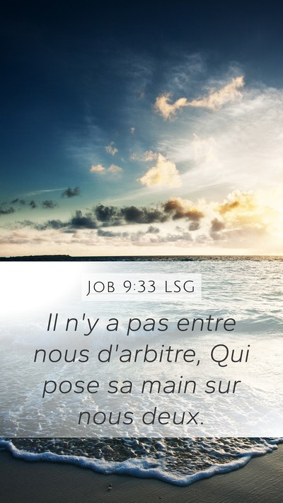 Job 9:33 LSG Bible Verse Image