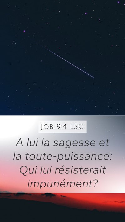 Job 9:4 LSG Bible Verse Image