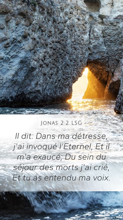 Jonas 2:2 LSG Bible Verse Image