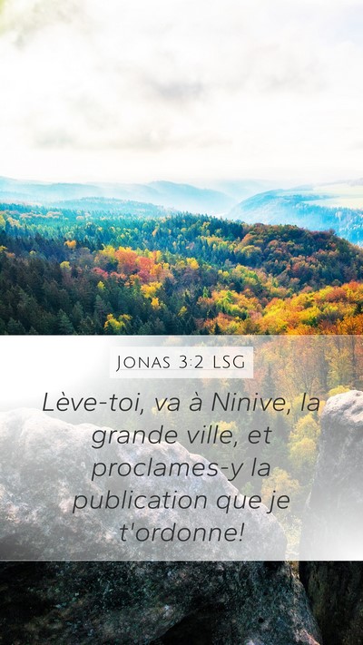Jonas 3:2 LSG Bible Verse Image