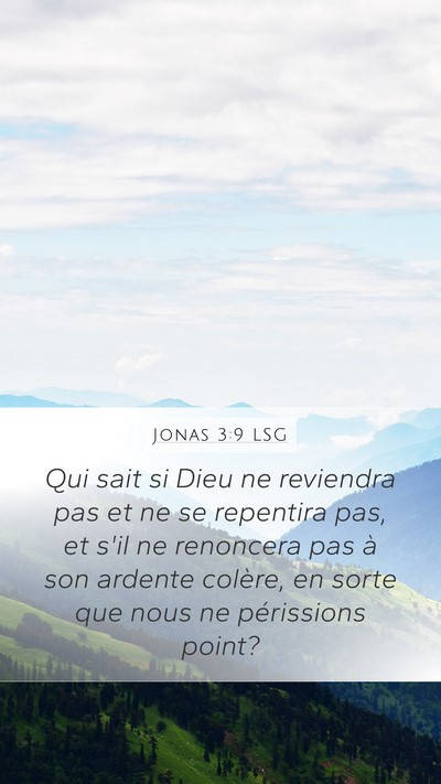 Jonas 3:9 LSG Bible Verse Image