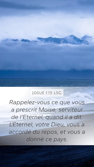 Josué 1:13 LSG Bible Verse Image