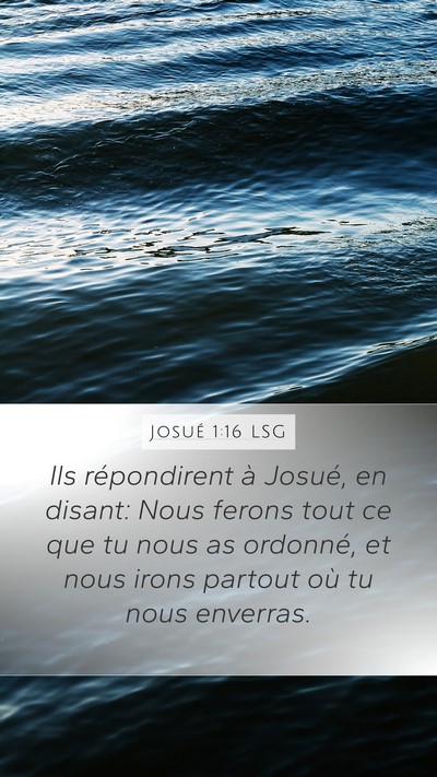 Josué 1:16 LSG Bible Verse Image