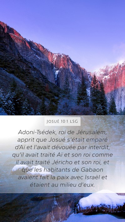 Josué 10:1 LSG Bible Verse Image